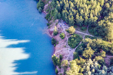 Steep bank at Epplesee in the district Forchheim in Rheinstetten in the state Baden-Wuerttemberg, Germany