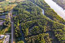 Old Rhine to the Panzer Bridge in Au am Rhein in the state Baden-Wuerttemberg, Germany