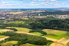 Mainauen from the south in Schweinfurt in the state Bavaria, Germany