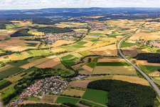 Route of the A71 between Pfersdorf and Ebenhausen in the district Hain in Poppenhausen in the state Bavaria, Germany