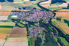 From the west in the district Steinbach in Burghaun in the state Hesse, Germany