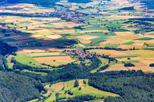 From the west in the district Erdmannrode in Schenklengsfeld in the state Hesse, Germany