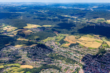 Aerial view of From the south in Bad Hersfeld in the state Hesse, Germany