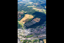 Aerial view of Kirchheim in the state Hesse, Germany
