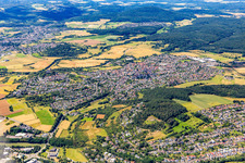 Aerial view of From the east in the district Krofdorf-Gleiberg in Wettenberg in the state Hesse, Germany