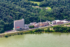 Aerial view of Knowledge Workshop Koblenz At the Königsbach on the left bank of the Rhine in the district Stolzenfels in Koblenz in the state Rhineland-Palatinate, Germany