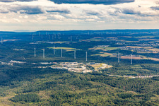 Boppard Hellerwald Industrial Park with wind farm in Kratzenburg in the state Rhineland-Palatinate, Germany