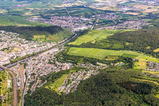 Aerial photograpy of District Bingerbrück in Bingen am Rhein in the state Rhineland-Palatinate, Germany