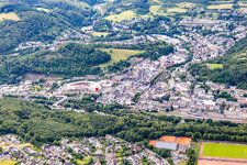 From the south in Kirn in the state Rhineland-Palatinate, Germany