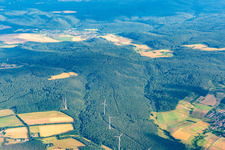 Wind farm in the district Rosenthalerhof in Kerzenheim in the state Rhineland-Palatinate, Germany