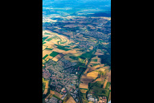 Göllheim in the state Rhineland-Palatinate, Germany from above