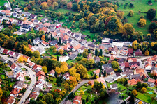 Aerial view of District Waldwimmersbach in Lobbach in the state Baden-Wuerttemberg, Germany