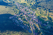 Aerial view of From the northwest in Birkenhördt in the state Rhineland-Palatinate, Germany