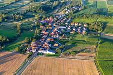 Aerial photograpy of From the west in Hergersweiler in the state Rhineland-Palatinate, Germany