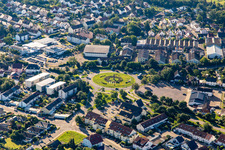 Sculpture "Knotenpunkt" in the Bellheimer Straße roundabout in Germersheim in the state Rhineland-Palatinate, Germany
