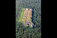 Aerial photograpy of Germersheim shooting range in the district Niederlustadt in Lustadt in the state Rhineland-Palatinate, Germany