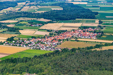 Oblique view of From the northeast in Erlenbach bei Kandel in the state Rhineland-Palatinate, Germany