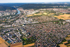 From the west in Eppelheim in the state Baden-Wuerttemberg, Germany