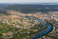 Aerial view of Neuenheimer Feld in the district Neuenheim in Heidelberg in the state Baden-Wuerttemberg, Germany