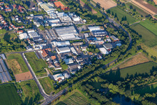 Commercial area with EDEKA Foodservice Dossenheim in Dossenheim in the state Baden-Wuerttemberg, Germany