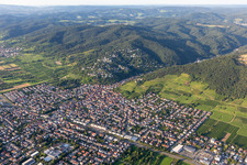 From the southwest in Schriesheim in the state Baden-Wuerttemberg, Germany
