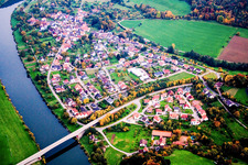 Neckar Bridge in Neckargerach in the state Baden-Wuerttemberg, Germany
