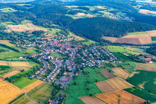 Aerial view of District Kirchbrombach in Brombachtal in the state Hesse, Germany