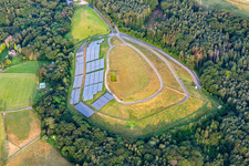 Landfill with PV system of the Odenwald waste disposal association in the district Langenbrombach in Brombachtal in the state Hesse, Germany