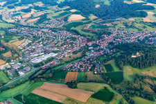 Oblique view of Reichelsheim in the state Hesse, Germany