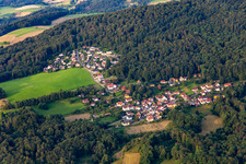 Aerial view of From the northeast in the district Seidenbuch in Lindenfels in the state Hesse, Germany
