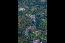 Aerial view of ConO in the district Schönberg in Bensheim in the state Hesse, Germany