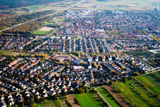 From the north in Ketsch in the state Baden-Wuerttemberg, Germany