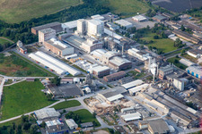 Aerial view of Ludwigshafen-South Industrial Park in the district Rheingönheim in Ludwigshafen am Rhein in the state Rhineland-Palatinate, Germany