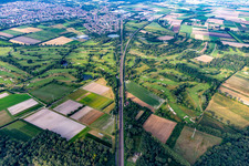 Aerial photograpy of Kurpfalz Golf Park in Schifferstadt in the state Rhineland-Palatinate, Germany