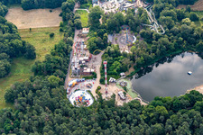 Aerial view of Holiday Park Germany in Haßloch in the state Rhineland-Palatinate, Germany