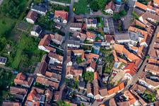 Herrenberger Straße from the east in Birkweiler in the state Rhineland-Palatinate, Germany