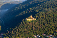 Landeck Castle from the east in Klingenmünster in the state Rhineland-Palatinate, Germany