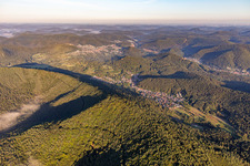 Aerial view of From the east in Spirkelbach in the state Rhineland-Palatinate, Germany