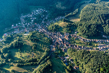 Bird's eye view of Schwanheim in the state Rhineland-Palatinate, Germany
