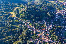 Aerial view of Bergstr in Lemberg in the state Rhineland-Palatinate, Germany