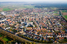 Aerial view of GRN Clinic Schwetzingen in Schwetzingen in the state Baden-Wuerttemberg, Germany