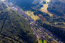 Aerial view of In the birches in Hinterweidenthal in the state Rhineland-Palatinate, Germany