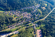 Aerial photograpy of From the south in Waldhambach in the state Rhineland-Palatinate, Germany