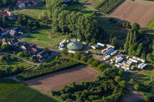Tent and scales of Circus Probst at Klingbach in the district Klingen in Heuchelheim-Klingen in the state Rhineland-Palatinate, Germany