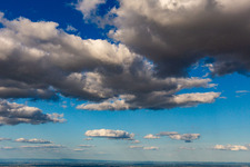 Sky and clouds over the Southern Palatinate in Offenbach an der Queich in the state Rhineland-Palatinate, Germany