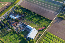 Aerial view of Footgolf Park Südpfalz at Adamshof in Kandel in the state Rhineland-Palatinate, Germany