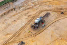 Part of a conveyor belt in the Garzweiler open-cast lignite mine in the district Immerath in Erkelenz in the state North Rhine-Westphalia, Germany