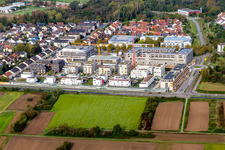 New building construction site on Emil-Wachter-Straße in the district Mörsch in Rheinstetten in the state Baden-Wuerttemberg, Germany