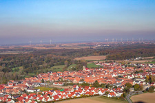 View of the town from the southwest in Steinweiler in the state Rhineland-Palatinate, Germany