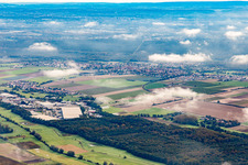 Village under autumn clouds in Kandel in the state Rhineland-Palatinate, Germany